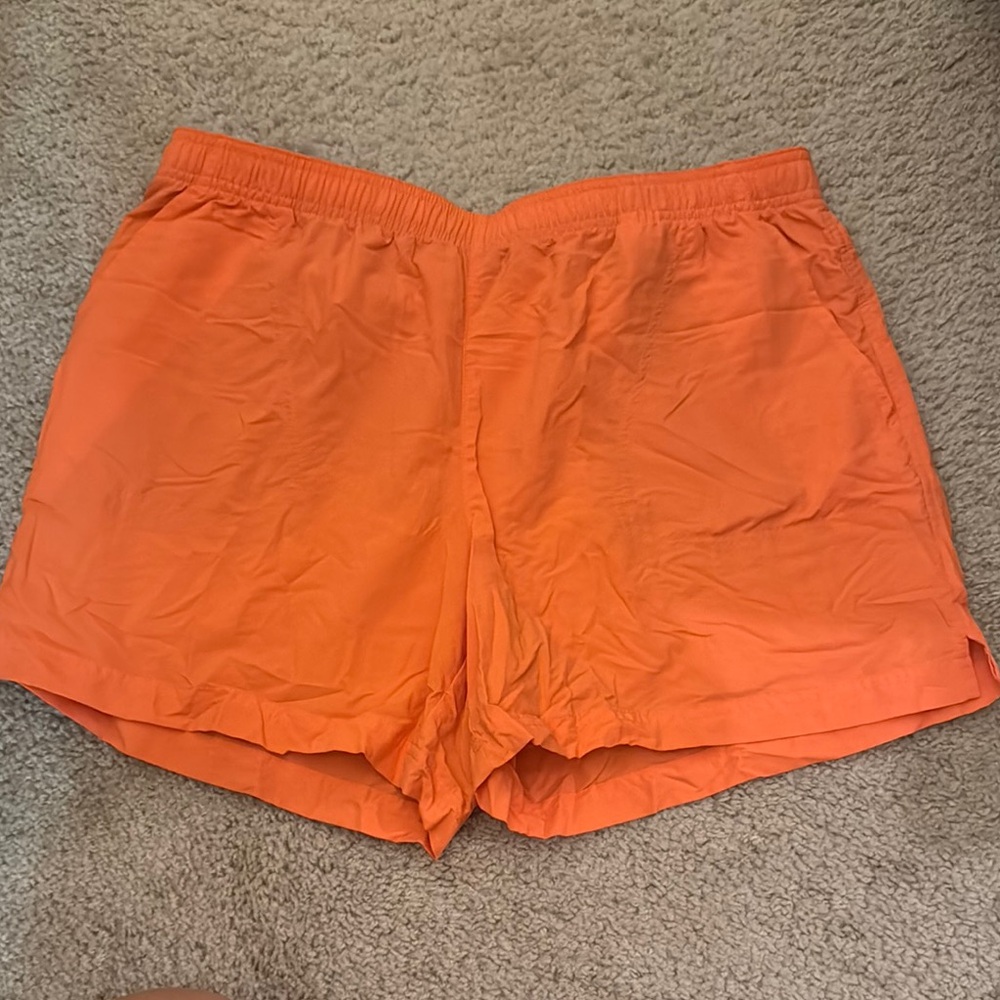 Columbia Bright Orange Coral Athletic Shorts